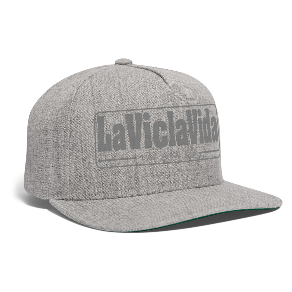 Snapback Grey Logo Baseball Cap - heather gray