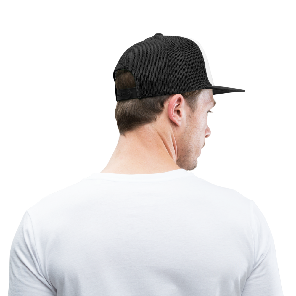 Badge = Trucker Cap - white/black