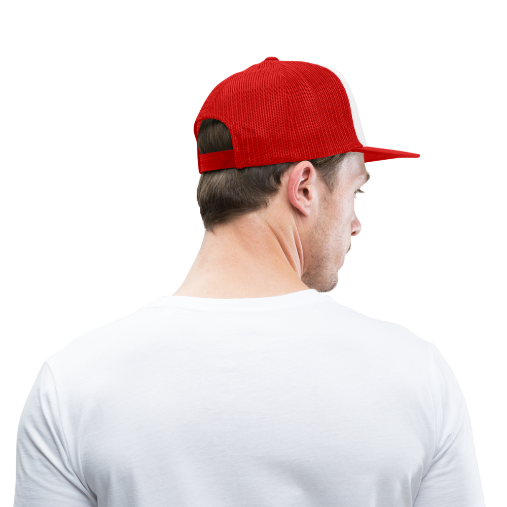 Badge = Trucker Cap - white/red