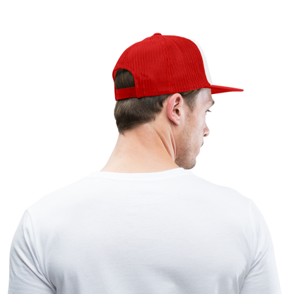 Badge = Trucker Cap - white/red