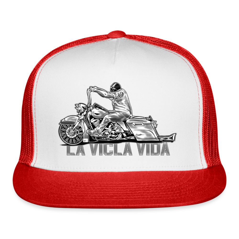 La Vida Trucker Had - white/red