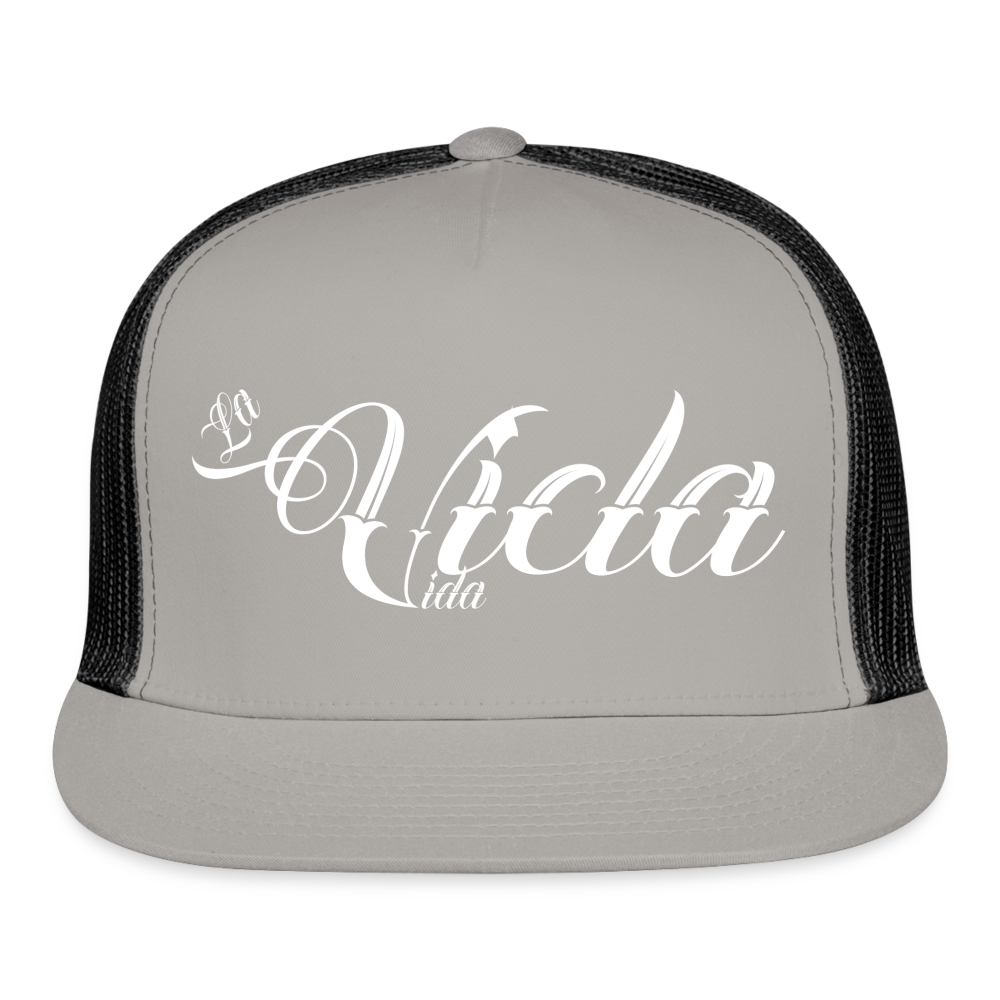 LaViclaVida Trucker Hat - gray/black